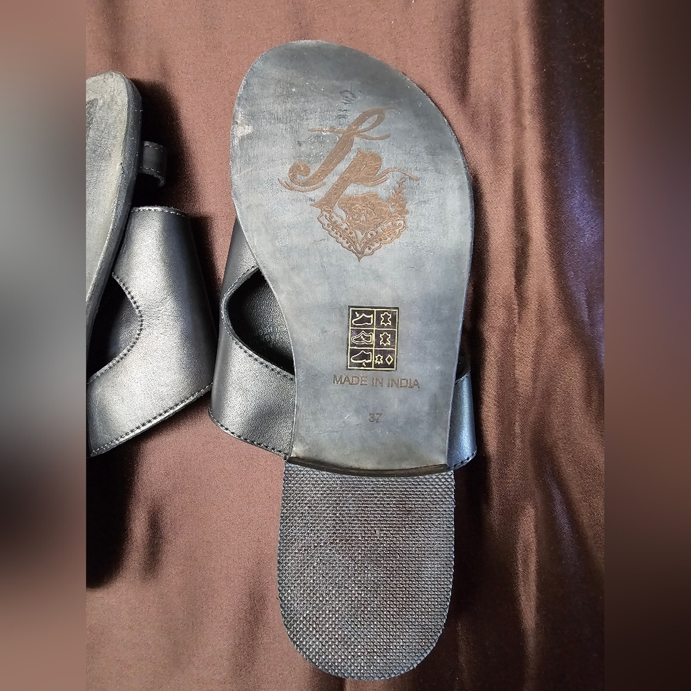 Free People Sant Antoni Slide Sandals Black Size 37 (US 6.5-7) - Picture 5 of 6